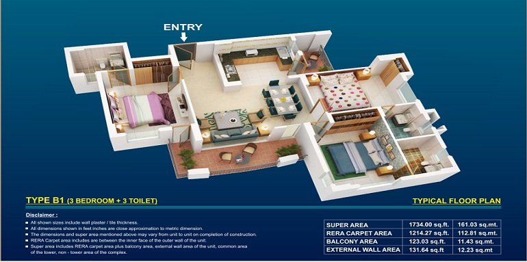 3 bhk flats for sale in sultanpur road